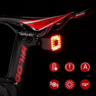 GIYO Bicycle Smart Brake Charging Glare Taillight - Phosgene