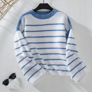 Women's Knitwear Loose-fitting Pullover Round-neck Sweater - Phosgene