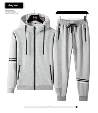 Men's Casual Sports Pure Cotton Hooded Sweater Trousers Two-piece Set - Phosgene