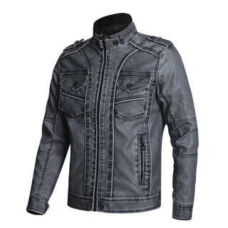 Thick PU Leather Coat Men's Fashion Casual - Phosgene