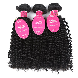 10A Deep Curly Brazilian Human Hair Bundles Weave - Phosgene