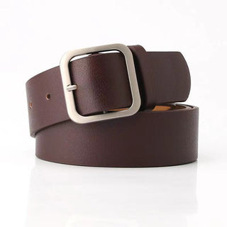 35cm Wide New Retro Alloy Square Buckle Belt - Phosgene