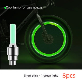 Neon Lights Tyre Wheel Valve Cap Light LED Car Tire Valve Caps Air Cover Tire Rim Valve Wheel Stem Cap Bike Light - Phosgene