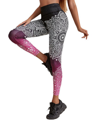 Running Workout Elastic Plus Size Yoga Leggings - Phosgene