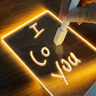 Creative Note Board Creative Led Night Light USB Message Board Holiday Light With Pen Gift For Children Girlfriend Decoration Night Lamp - Phosgene