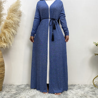 Women's Long Sleeved Knitted Sweater Jacket Robe - Phosgene