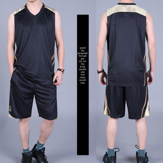 Basketball Sports Suit Men's Summer Casual Wear Sleeveless Thin Vest Running Suit Shorts Sportswear - Phosgene