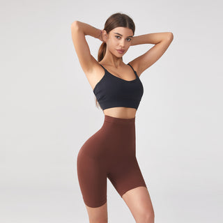 High Waist Body Shaping Middle Pants Seamless Running Sports - Phosgene