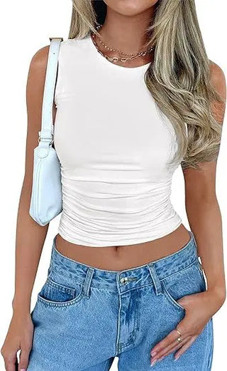 Basic Style Short Top For Women Summer Phosgene