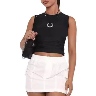 Basic Style Short Top For Women Summer Phosgene