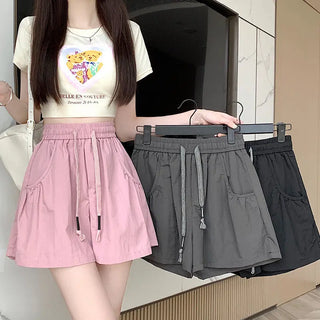 Design Elastic Waist Casual Shorts Phosgene