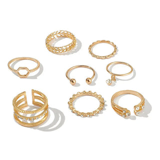 Diamond set of 8 rings Phosgene