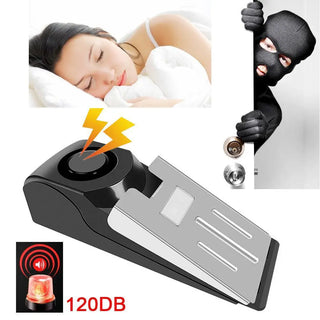 Electronic Burglar Alarm Intelligent Home Security Wedge Door Stop Alarm System Device Hotel Intruder Alert Detection Phosgene