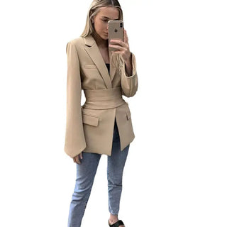 Fashion Casual Women's Suit Lapel Phosgene