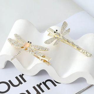 Fashion Women's Diamond Dragonfly Barrettes Creative Phosgene