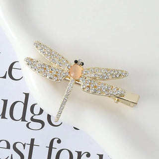 Fashion Women's Diamond Dragonfly Barrettes Creative Phosgene