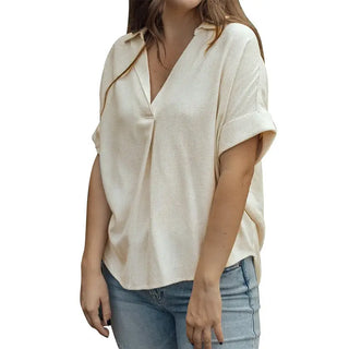 Female Casual And Comfortable Cotton Linen Shirt Phosgene