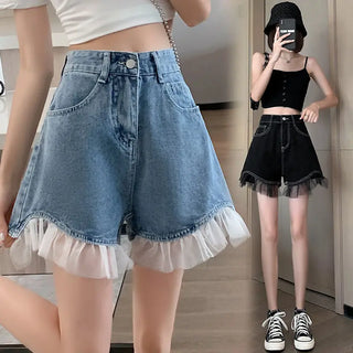 High Waist Design Denim Shorts For Women Phosgene