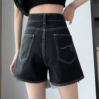 High Waist Design Denim Shorts For Women Phosgene