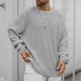 Long Sleeve Crew Neck Casual Men's Loose Phosgene