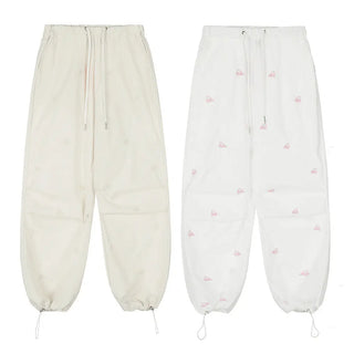 Men's And Women's Embroidered Butterfly Casual Trousers Phosgene