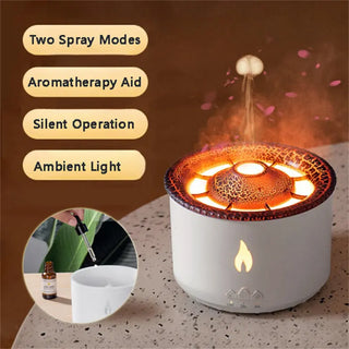 New Creative Volcano Aromatherapy Machine Flame Lamp Belt Essential Oil Phosgene