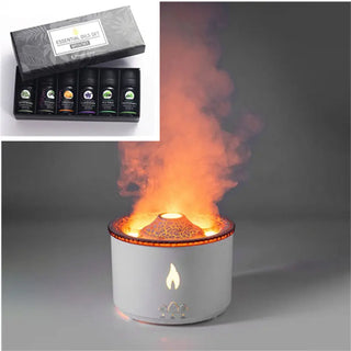 New Creative Volcano Aromatherapy Machine Flame Lamp Belt Essential Oil Phosgene