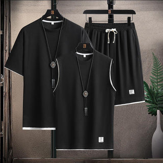 Men's Summer Short Sleeve Shorts A Set Of Leisure Sports Suit Phosgene