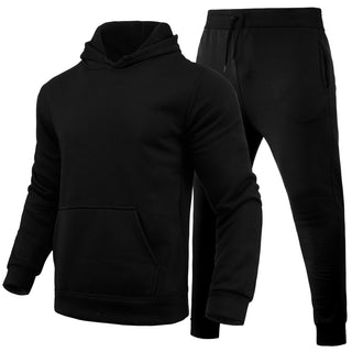 Slim Fit Solid Color Hoodie Suit Men's Clothing Phosgene