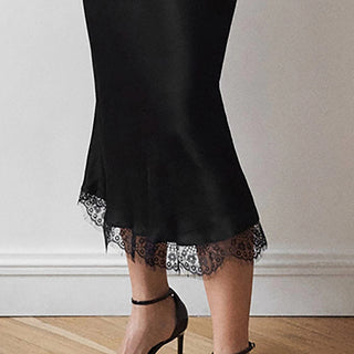 Elegant French Lace Stitching Skirt Phosgene