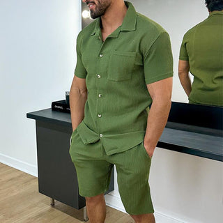 Men's Polo Short-sleeved Shorts Suit Phosgene