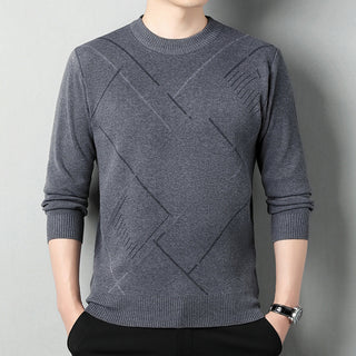 Men's Loose Multicolor Round Neck Warm Sweater Phosgene