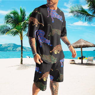 Men's Casual Sports Suit Printed Cool Phosgene