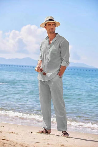 European And American Sports Suit Men's Beach Casual Loose Phosgene