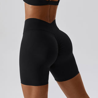 Zechuang European And American Nude Feel Tight Yoga Shorts Women Phosgene