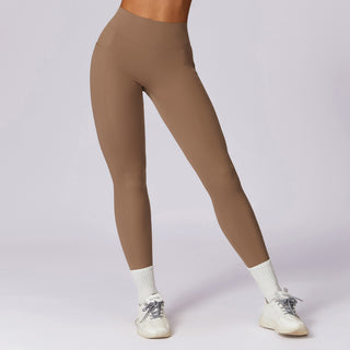 Quick-drying Skinny Hip Raise Yoga Brushed High Waist Fitness Pants Phosgene