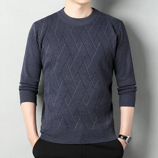 Men's Loose Multicolor Round Neck Warm Sweater Phosgene