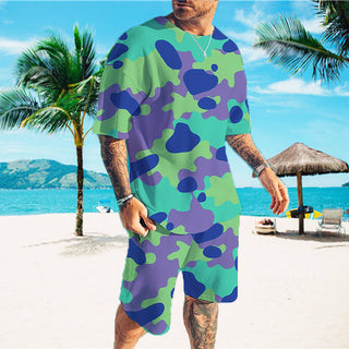 Men's Casual Sports Suit Printed Cool Phosgene