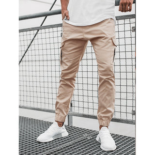 Men's Side Zipper Pocket Decoration Casual Long Pants Phosgene