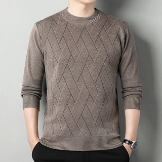 Men's Loose Multicolor Round Neck Warm Sweater Phosgene