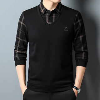 Men's Fashion Casual Collar Thermal Base Shirt Phosgene