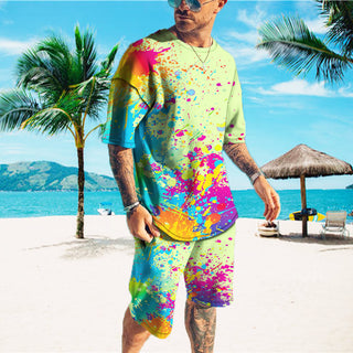 Men's Casual Sports Suit Printed Cool Phosgene