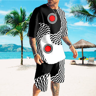 Men's Casual Sports Suit Printed Cool Phosgene