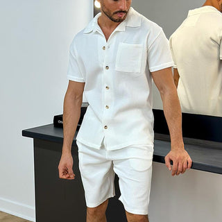 Men's Polo Short-sleeved Shorts Suit Phosgene