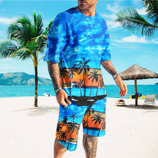 Men's Casual Sports Suit Printed Cool Phosgene