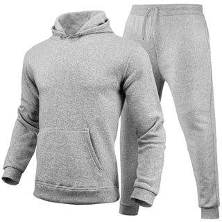 Slim Fit Solid Color Hoodie Suit Men's Clothing Phosgene