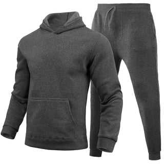 Slim Fit Solid Color Hoodie Suit Men's Clothing Phosgene