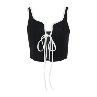 Pure Black Elegant Shoulder Strap Vest Design Beautiful Back Phosgene