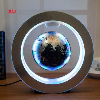 Round LED World Map Floating Globe Magnetic Levitation Light Anti Gravity Magic Phosgene