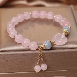 Special-interest Design Sweet Pink Crystal Cat's Paw Bracelet Phosgene